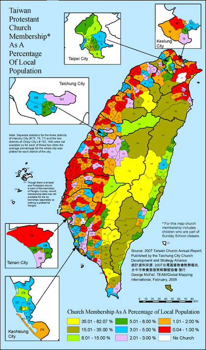 Taiwan Protestant Church Membership- % Of Local Population - Click Image to Close